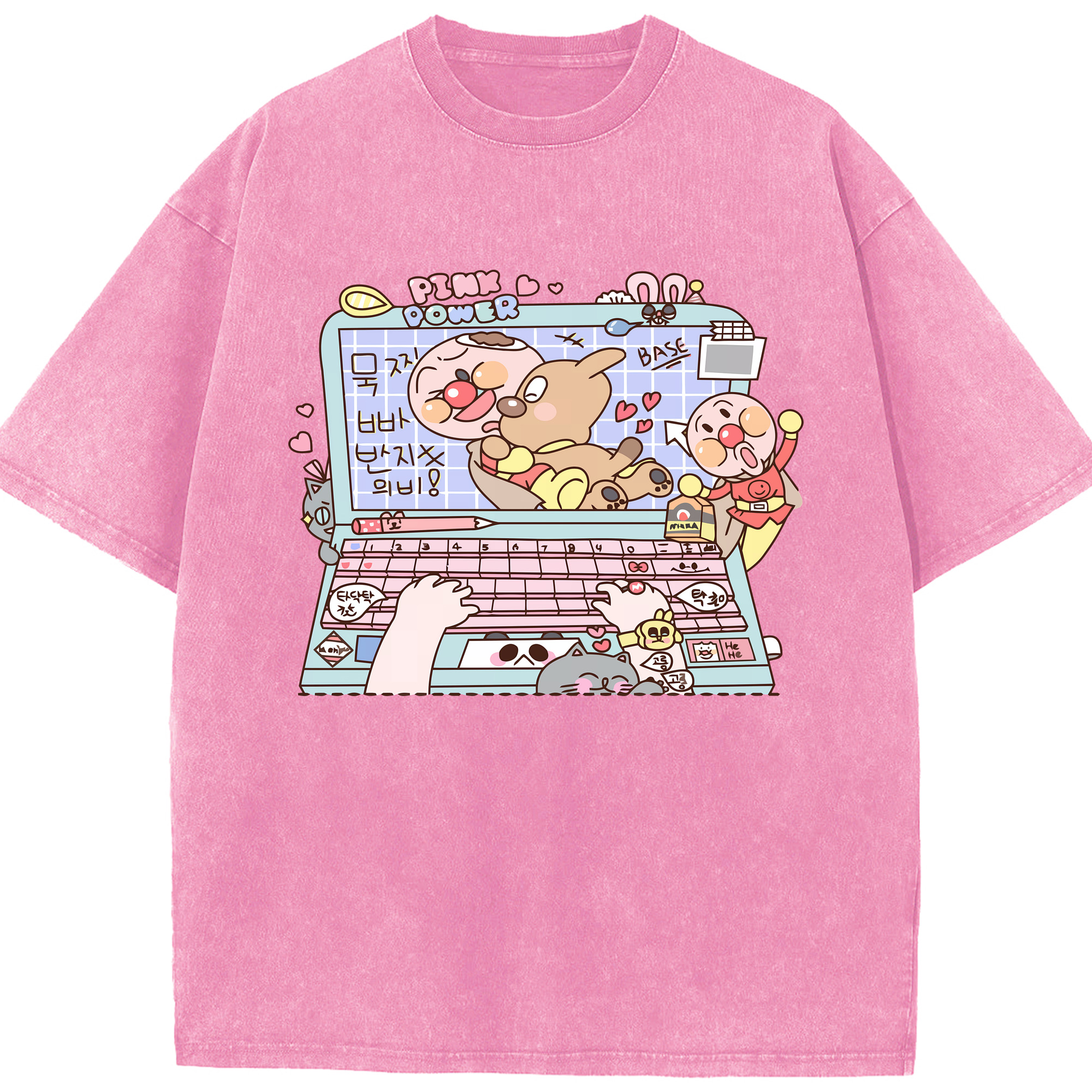（画像用） アンパンマン Anpanman 綿100% ヴィンテージ風 半袖Tシャツ（フロントプリント）